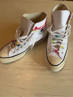 Converse chuck 70 high embroidered bracelet. Size 9.5